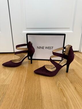 Nine West Grape Crisscross Pointed-Toe Heels